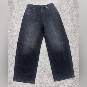 Pistola Eli High Rise Barrel Jeans Black Wash Size 26